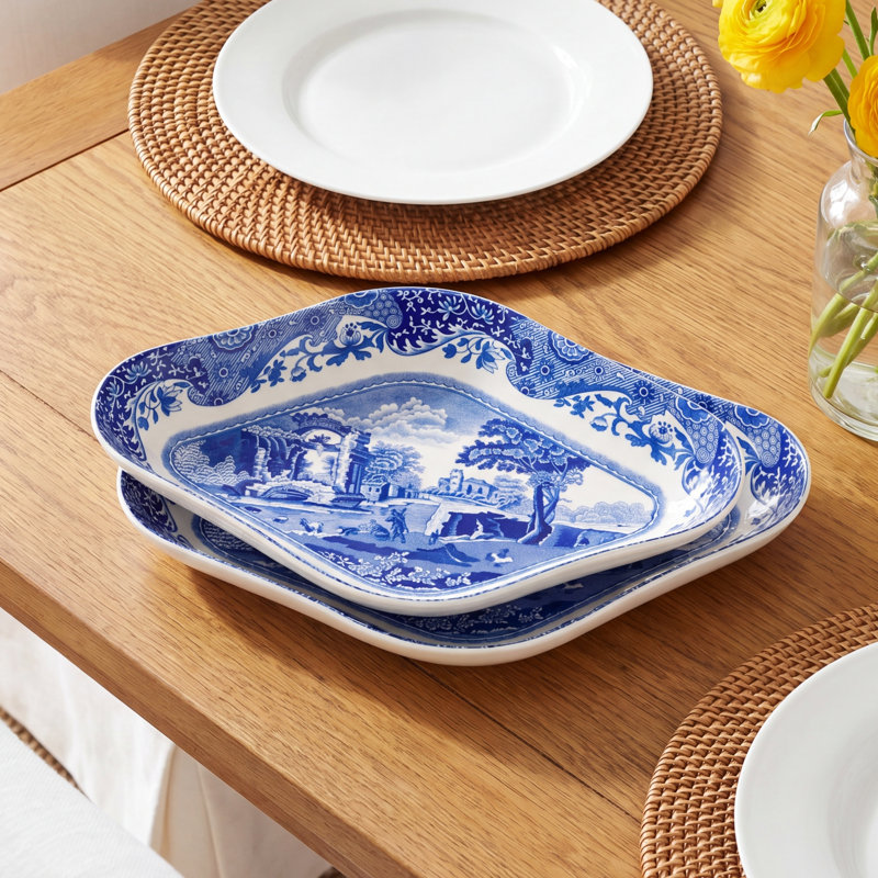Spode Blue Italian Porcelain Platter & Reviews | Birch Lane